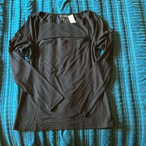 NWT Black cutout blouse